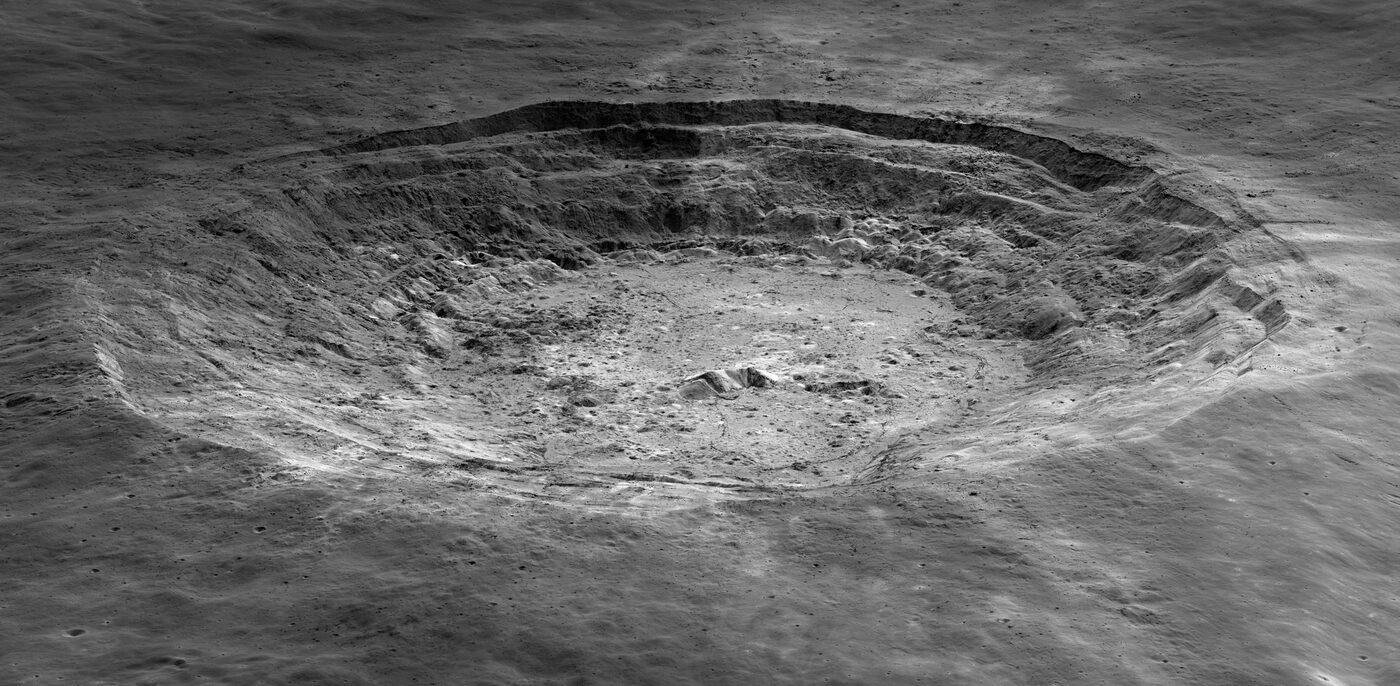Real NASA photo of Aristarchus crater on the Moon